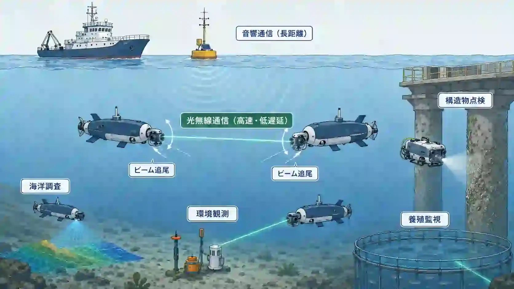 Underwater Optical Wireless Communication (UOWC)